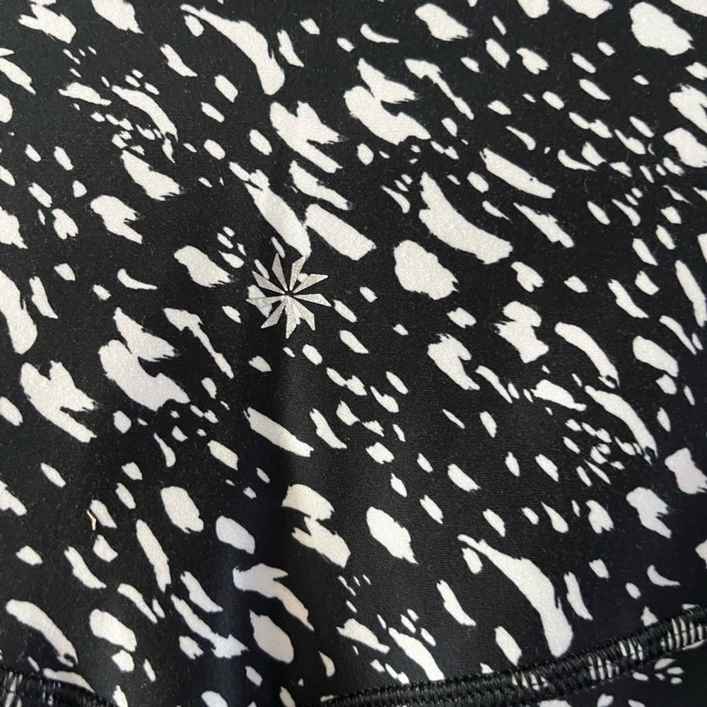 Athleta SZ XL Salutation Stash 7/8 Tight Workout Pants Black/White Speckles NEW - Picture 9 of 16